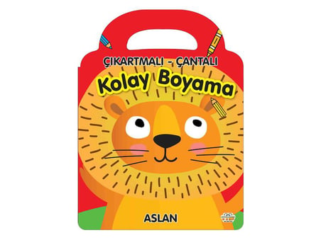 3-6 Yaşa Uygun Kolay Boyama Çıkartmalı Çantalı Set - 4 Kitap
