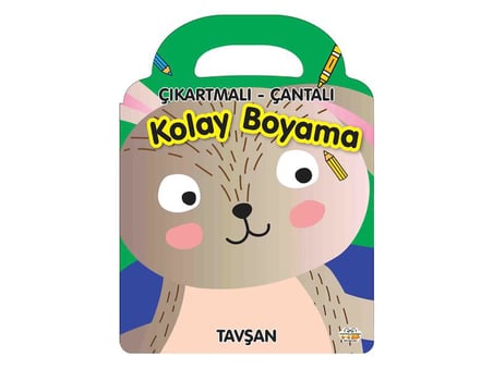 3-6 Yaşa Uygun Kolay Boyama Çıkartmalı Çantalı Set - 4 Kitap
