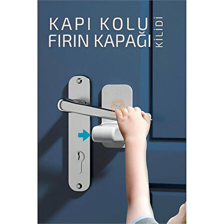 Zhltools Çocuklara Kapı Kolu ve Fırın Kapağı Güvenlik Kilidi