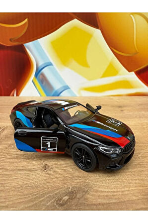 Bmw M8 Coupe Diecast Metal Araba Kapıları Açılır Çekbırak Modifiyeli Yarış Arabası