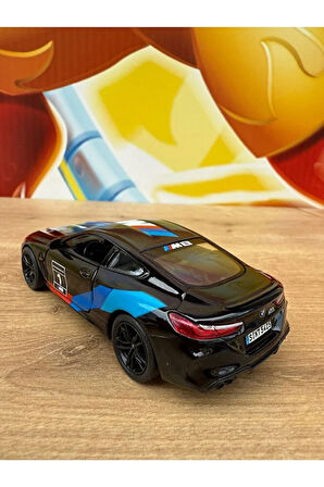Bmw M8 Coupe Diecast Metal Araba Kapıları Açılır Çekbırak Modifiyeli Yarış Arabası