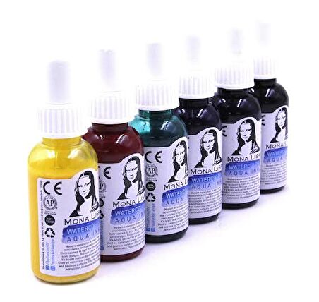 Südor Mona Lisa Watercolor Aqua Ink 6x30ml.