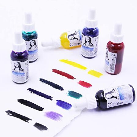 Südor Mona Lisa Watercolor Aqua Ink 6x30ml.