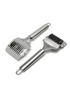 Paslanmaz Çelik Erişte ve Makarna Kesici - Hamur Dilimleyici Rulo, Pratik Kesme Aparatı