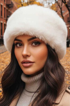 Tezzgelsin Kadın Kışlık Vegan Kürk Peluş Kalpak Şapka