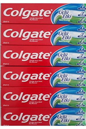 Colgate Diş Macunu Üç Etki 50 ML. X 6 Adet