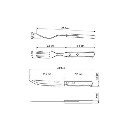 Tramontina 22299-009 12 Parça Barbekü Seti