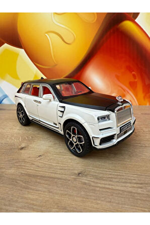 Die Cast Rolls Royce Suv Model Metal Rolls Royce Açılabilir Kapılar Sesli Işıklı Model Araba 22cm
