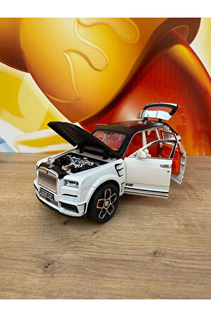 Die Cast Rolls Royce Suv Model Metal Rolls Royce Açılabilir Kapılar Sesli Işıklı Model Araba 22cm