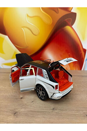 Die Cast Rolls Royce Suv Model Metal Rolls Royce Açılabilir Kapılar Sesli Işıklı Model Araba 22cm