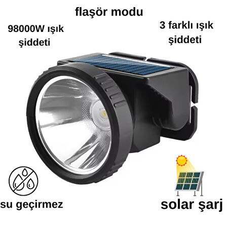 su geçirmez solar şarjlı 98000w ışık gücüne sahip kafa feneri or-9958a