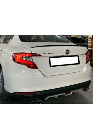 Spoiler Fiat Egea Bagaj Üzeri Çıta - Spoiler Pianoblack - Parlak Siyah + Çift Taraflı Bantlı