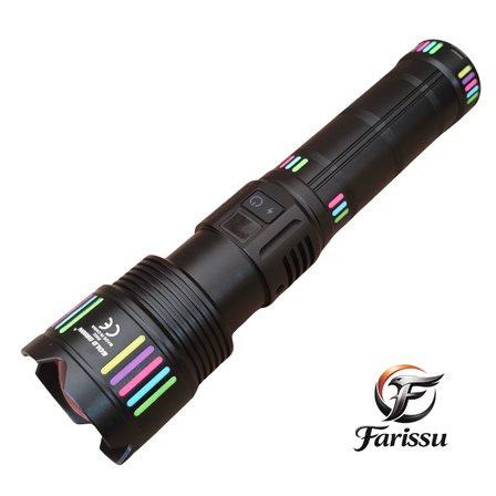 Gold Orion R802 Profesyonel Uzun Menzilli Şarjlı El Feneri - 3 KM Menzil, Dijital Göstergeli, 24.000 mAh