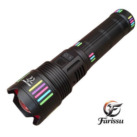 Gold Orion R802 Profesyonel Uzun Menzilli Şarjlı El Feneri - 3 KM Menzil, Dijital Göstergeli, 24.000 mAh