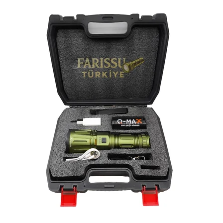 PS-4700 Profesyonel Şarj Edilebilir Uzun Menzilli El Feneri - 21000 Lümen 210V 32000 mAh Dev Pil
