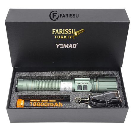 YEMAO YM-G920-2 80W 8000 Lümen Şarjlı LED El Feneri