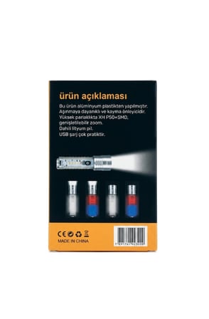  Q-MAX PS-2300 15W 150 Lümen USB Şarjlı Mıknatıslı Zumlu LED El Feneri - Çok Fonksiyonlu Renkli Çakarlı