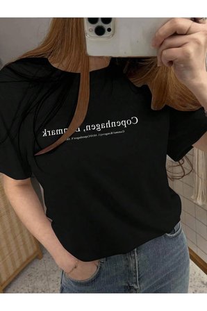 Unisex Copenhagen Denmark Baskılı Tasarım Tshirt