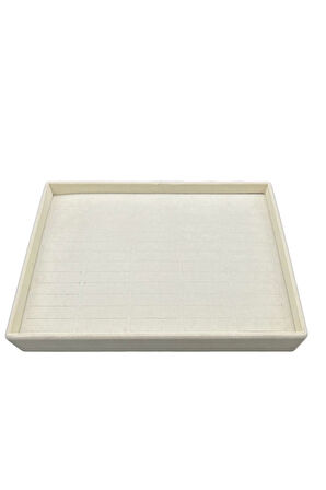 Yerli Üretim Süet Kumaş Krem Renk 34/24 Cm Batırmalı Çekmeçe Içi Bileklik Kelepçe Tablası