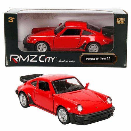 1:32 RMZ City Alman Klasikleri Serisi Die Cast Çek Bırak Model Araba - Kırmızı Porsche 911 Turbo 3.3 Kırmızı