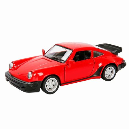 1:32 RMZ City Alman Klasikleri Serisi Die Cast Çek Bırak Model Araba - Kırmızı Porsche 911 Turbo 3.3 Kırmızı