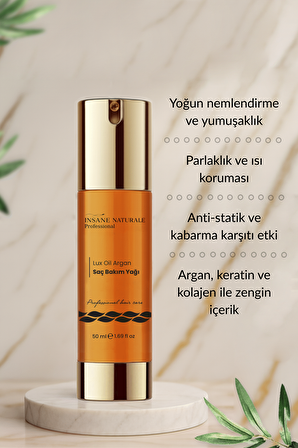 ux Oil Argan Saç Bakım Yağı (SAÇ SERUMU) 50 ml