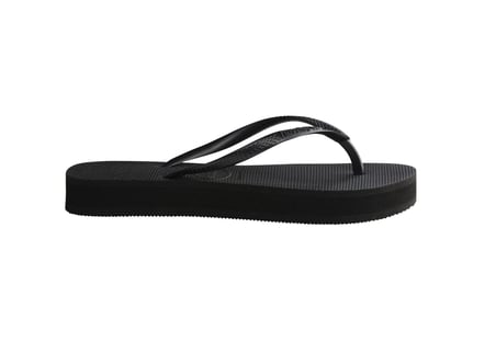 Slim Flatform Siyah Kadın Terlik