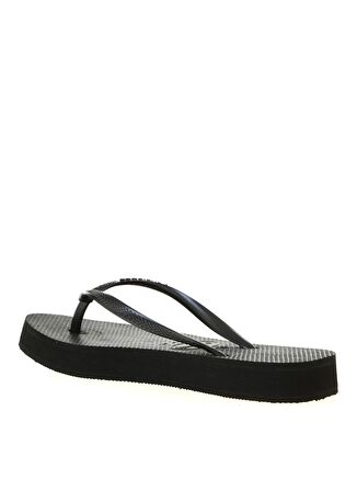 Slim Flatform Siyah Kadın Terlik