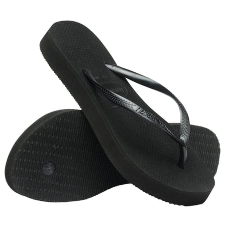 Slim Flatform Siyah Kadın Terlik