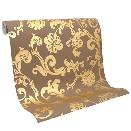 Duvar Kağıdı Altın Damask Dash Design Golden Cup - Vinil 