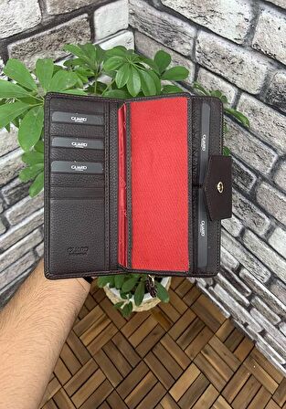 Guard Mat Kahverengi Fermuarlı ve Hakiki Deri Patlı El Portföyü