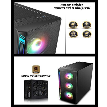 Zeiron Xgen12 Intel i7 12700F 32 GB DDR4 RAM 512 GB SSD NVIDIA GeForce RTX 3060 FreeDos Masaüstü Bilgisayar 