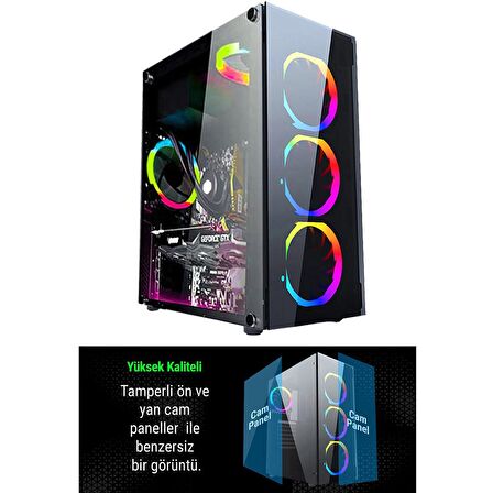 Zeiron Mg50 Pro AMD 3600 16 GB DDR4 RAM 256 GB SSD AMD Radeon RX 550 FreeDos Masaüstü Bilgisayar 