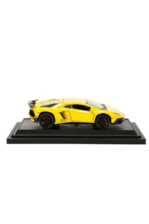 1:32 Sesli ve Işıklı Lamborghini Die Cast Model Araba ve Tamir Atölyesi Seti Lamborghini Sarı