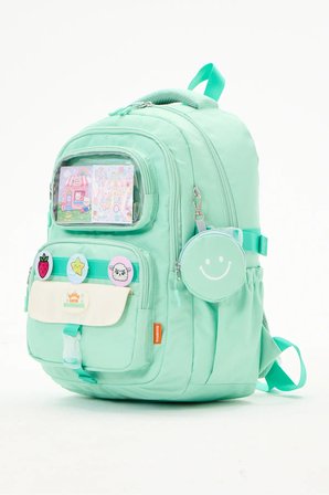 Kawaii 3'lü İlkokul Okul Çantası Seti Lila Kız Çocuk Beslenme Çantalı Kalemlikli