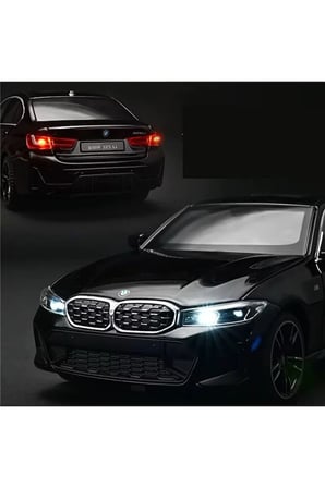 BMW 320İ Araba BMW 3 Serisi Araba 1:24 Diecast Metal Model Araba Sesli Işıklı