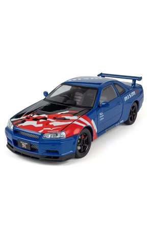 Nıssan Skyline GTR Nismo Diecast Model Araba 1:24 Nıssan Gtr Nısmo Model Metal Araba Pilsiz