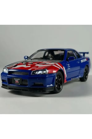 Nıssan Skyline GTR Nismo Diecast Model Araba 1:24 Nıssan Gtr Nısmo Model Metal Araba Pilsiz