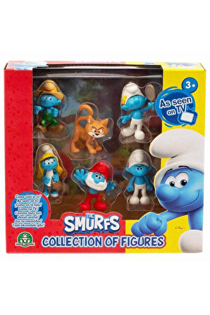 Şirinler 6'lı Figür Seti 5'5 Cm Şirinler Oyuncak 6 lı Karakter Figür Seti Oyuncakları Smurfs 2