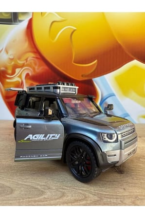 Land Rover Defender Arazi Arabası Müzikli Işıklı Lüks Jeep 17CM Kırılmaz Land Rover Araba