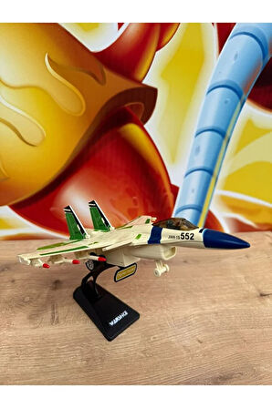 F16 Uçak Çekbırak Sesli Işıklı Jarjlı F16 Uçak Dumanlı (Buhar Atar) Standlı METAL F16 Savaş Uçağı