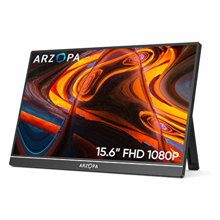 Arzopa A1T 15.6" 60Hz 5Ms mHDMI+USB-C FullHD IPS Taşınabilir Dokunmatik Monitör
