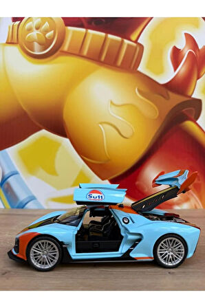 HONGQİ S9 Diecast Model Araba Sesli Işıklı Buhar Atar Kapıları Açılır Diecast Oyuncak Araba