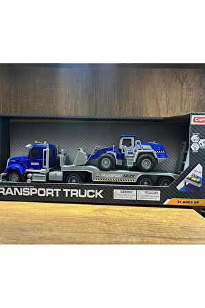 Sesli ve Işıklı Kepçe Dozer Taşıyıcı Tır Oyuncak Dozer Ve Taşıyıcı Tır Dozer Taşıyan Kamyon