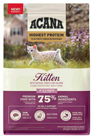 Acana Kitten Hindi ve Somon Balıklı Tahılsız Yavru Kedi Maması 1.8 Kg