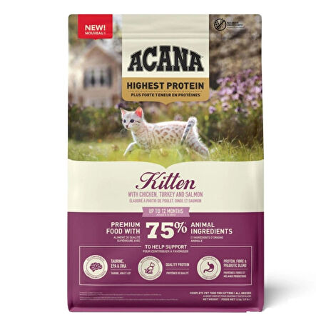 Acana Kitten Hindi ve Somon Balıklı Tahılsız Yavru Kedi Maması 1.8 Kg