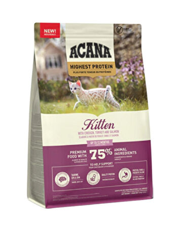 Acana Kitten Hindi ve Somon Balıklı Tahılsız Yavru Kedi Maması 1.8 Kg