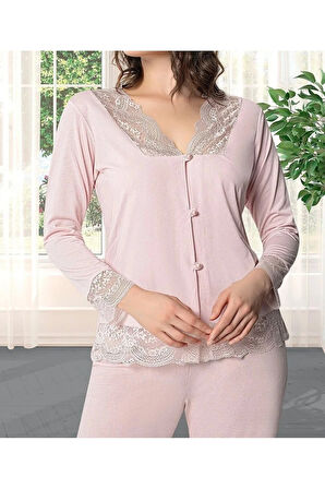 Kadın Ev Giyim 6'lı Penye Çeyiz Seti Sabahlık Gecelik Pijama Takımı