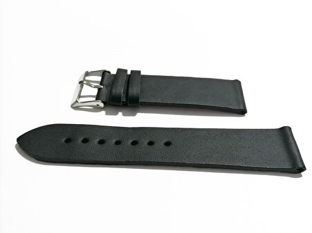 Fado & Her Saate Uyumlu greyzi  Deri Saat Kordonu 24 mm  (93) siyah