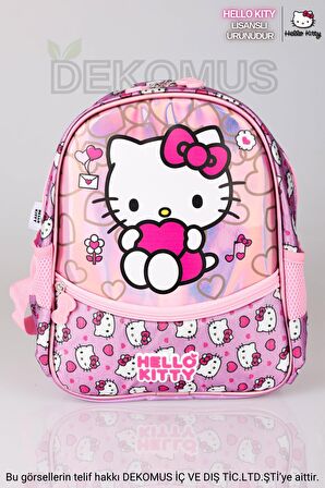 YENİ SEZON LİSANSLI HELLO KITTY'NIN PIRILTILI DÜNYASI ÖZEL KOLEKSİYON ANAOKUL ÇANTASI  